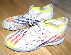 Adidas Predator Edge.3 Women's Size 7.5 White Multicolor Indoor Soccer Shoes